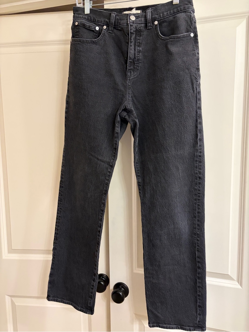 Madewell black wash Straight-Leg Jeans